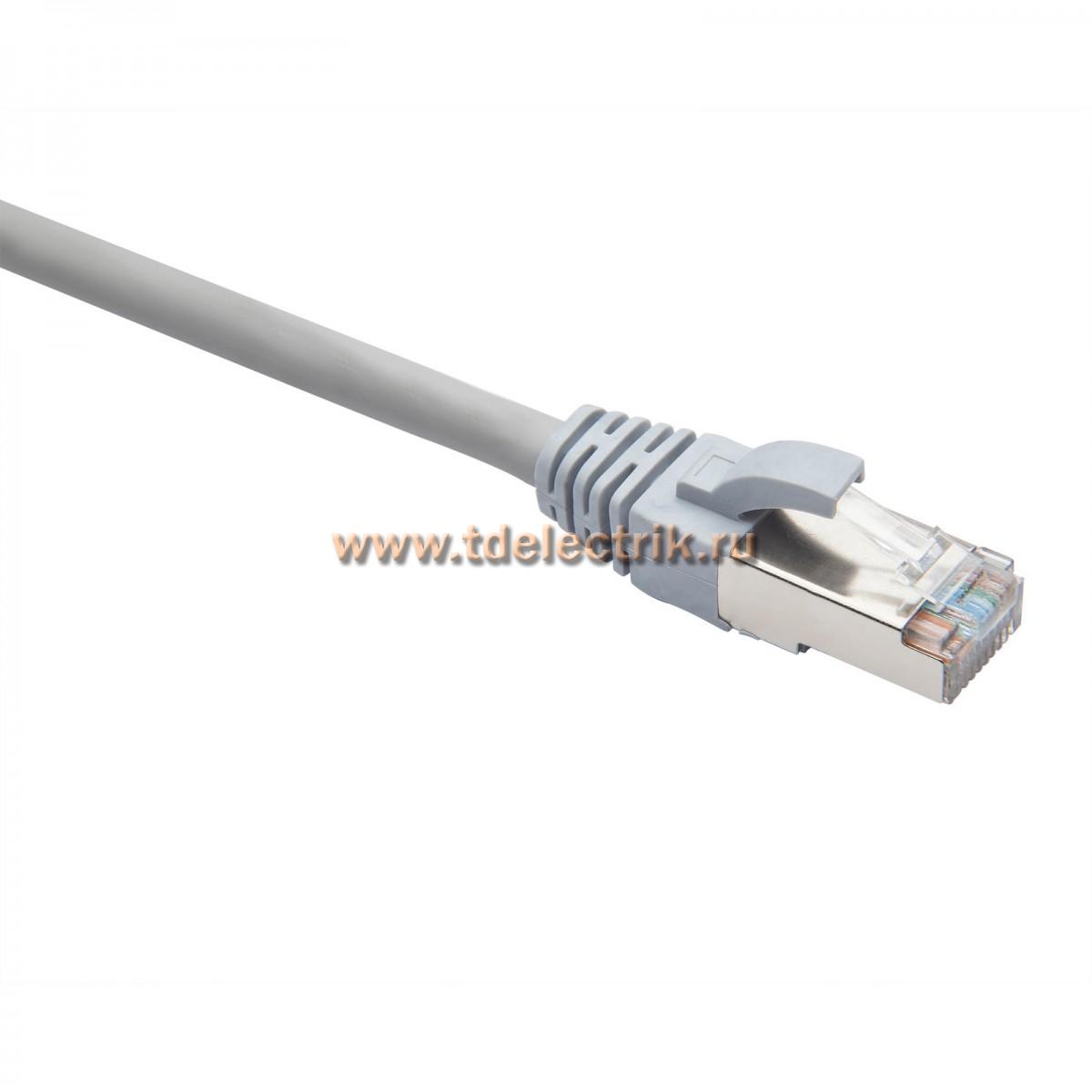 Коммутационный шнур (патч корд), кат.6А S/FTP, LSZH, 5м, серый ITK