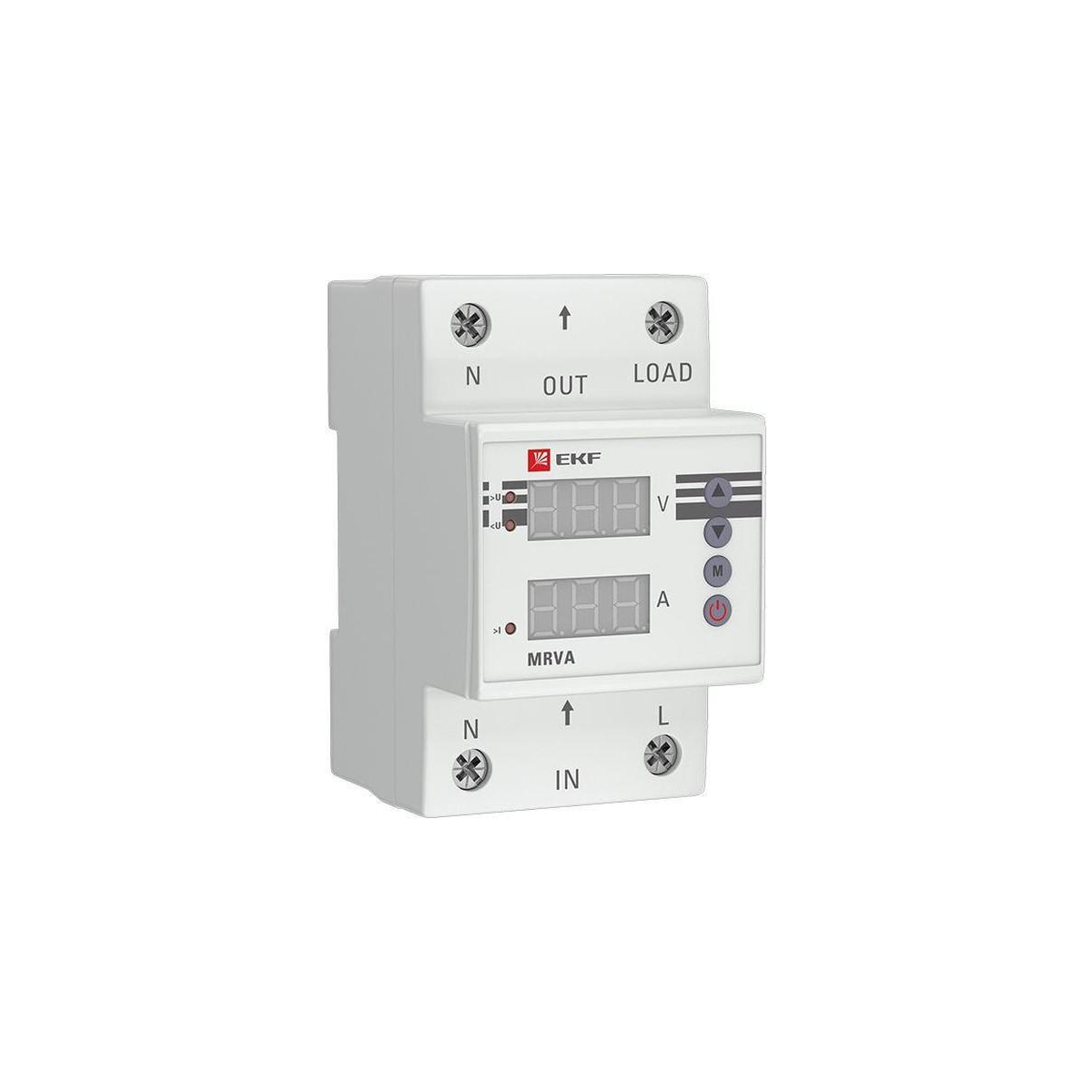 Реле напряжения и тока с дисплеем MRVA 63A EKF