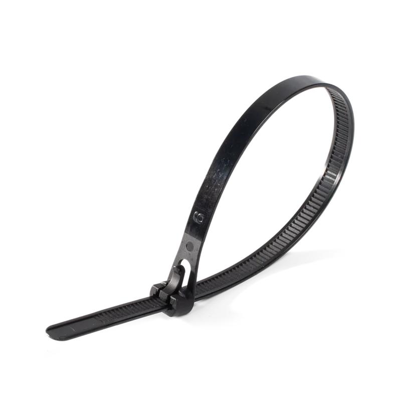 Хомут кабельный разъемный КСР 7.5х300 черн. (уп. 100 шт.) Fortisflex