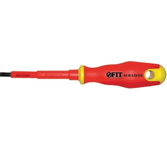 Отвертка изолированная CrV 1000В 5,5х125мм FIT IT