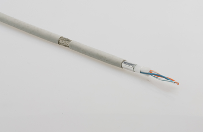 Кабель витая пара F/UTP кат 5e 4х2х24AWG solid LSZH нг(А)-HF серый 305м./упак Cabeus